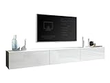Mueble de salón moderno ALTO BRILLO COMPLETO para colgar 270 cm mueble bajo blanco...