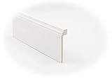 Cubre Rodapié-Zócalo Blanco Moldurado de PVC hidrófugo, 10cm de alto y 220 de largo