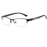 Gafas de Lectura Anti-luz Azulpara los Hombres, Clásico de Media Montura de Lectura de...
