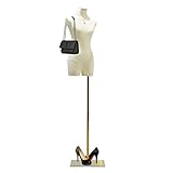 AMSXNOO Maniqui Costura Mujer, Altura Ajustable Maniquí Busto de Señoras con Metal Base,...