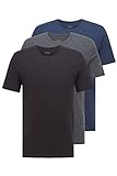 BOSS T-Shirt RN 3P Co Camiseta, Open Blue 497, M (Pack de 3) para Hombre