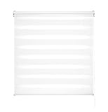 Blindecor Lira estor enrollable noche y día, color Blanco, estor de 160 x 180 cm (ancho x...