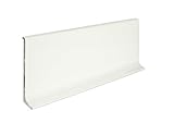 2,5 m metro - Altura: 80 mm FUCHS Rodapié aluminio blanco brillante recubierto de polvo