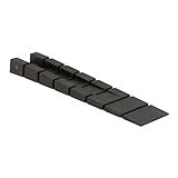 amig, Pack de 4 Cuñas Niveladoras Recortables Mod.160 de Plástico Negro, Calzador...