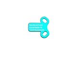 CopterFarm Copter - Placa de identificación en forma de T, 1 unidad, color azul, FPV...