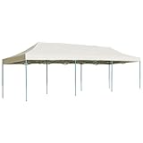 vidaXL Carpa Plegable Pop-up 3x9m Crema Toldo Cenador Marquesina Tienda Jardín