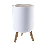 LHLLHL Cánete de basura con canasta de residuos de tapa botes de basura for el dormitorio...