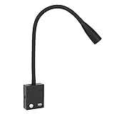 VBLED® Lámpara de pared LED negra regulable con puerto de carga USB 230 V…