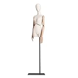 CDDUOLA Maniquí Femenino de Costura, Ajustable Busto de Señora Maniquies Torso con...
