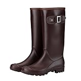 Botas De Agua para Mujer, Botas De Lluvia De Moda De 32 Cm De Largo, PVC Impermeable...