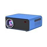 Proyector Soporte de altavoz incorporado 1080P Mini proyector Corrección trapezoidal...
