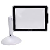 Senmubery Lupa portátil de escritorio 3X LED giratoria de 180 grados, lámpara de...