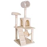 Rascador para Gatos Árbol Escalador arañar Juguete para Mascotas (Beige)