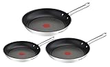 Tefal Duetto - sartenes antiadherentes, base gruesa, reforzada a prueba de impactos,...