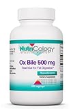 Nutricology, Ox Bile (Bilis de Buey), 500mg, Alta Dosis, 100 Cápsulas, Probado en...