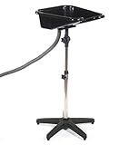 Crisnails® Lavacabeza Portátil Regulable y Basculante, Color Negro