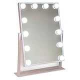 Flamingueo Espejo Maquillaje con Luz Led - Espejo Tocador 12 Bombillas LED, Espejo...