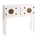 Mesa recibidor Oriental Blanca 95x26x90 cm