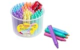 Jovi - Ceras Jumbo, bote de 60 ceras gruesas y redondeadas + sacapuntas, colores pastel,...