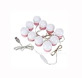 Tiardey 10pcs Luces de Espejo Kit de Luces de Espejo de tocador USB Luces de Espejo con 10...