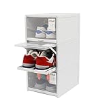 Caja de Zapatos Apilable Organizador de Zapatos de Gran Tamaño Plegable Caja de Zapatos d...