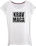 Krav MAGA Bold Logo Camiseta para mujer., blanco, M