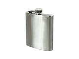 SweedZ Petaca de acero inoxidable 7oz cromo mate con tapa de rosca 196 ml