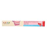 FunCakes Disco de Fondant Rojo Fuego: Delicioso Sabor a Vainilla Libre de Halal, Kosher y...