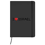 Azeeda A5 'I Love Israel' Negro Cuaderno de Tapa Dura (NB00044367)