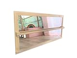 Espejo Montessori Madera Natural 100x60cm (Madera de Pino, metacrilato)