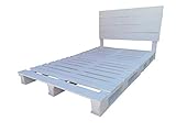 Dydaya Home Cama de Palets con Cabecero Color Blanco & Somier Base de Camas Somieres...