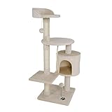 lionto Árbol rascador para Gatos Altura 112 cm Beige