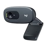 Logitech C270 Webcam HD, 720p/30fps, Video-Llamadas HD Amplio Campo Visual, Corrección de...