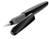 Pelikan Twist Black, Pluma Estilográfica Ergonómica, para Diestros y Zurdos, para la...