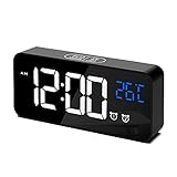 CHEREEKI Reloj Despertador Digital, Despertador Alarma Dual Digital Alarm Clock con...