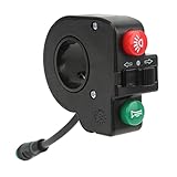 SHYEKYO Interruptor de Señal de Giro, Interruptor de Bocina con Diseño de Luz Roja...