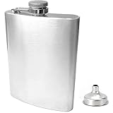 Newaner Petaca con Embudo, 8oz Petaca de Acero Inoxidable 304 para Whisky, para...