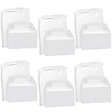 Belle Vous Cajas Kraft Blancas para Fiestas (Pack de 24) 16 x 9,3 x 8,6 cm – Cajas Lisas...