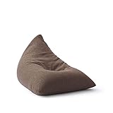 Lumaland Puff Pera Triangular XXL 370l con Relleno Incluido - Sillón Relax de Lino para...