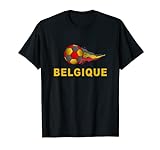 Balón con la bandera de Bélgica, aficionados al fútbol Camiseta