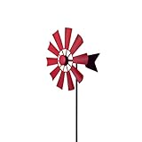QMCAHCE Molinillos de viento de metal cinético de doble dirección, rotación de 360...