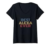 Mujer Mejor Alexa Ever nombre personalizado divertido Camiseta Cuello V