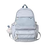 ANACRO Zipper Multi Pocket Ladies Backpack Waterproof School Bag Portable Lightweight...