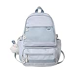 ANACRO Zipper Multi Pocket Ladies Backpack Waterproof School Bag Portable Lightweight...