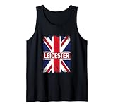 Leicester - Inglaterra ciudad con bandera de Reino Unido Camiseta sin Mangas