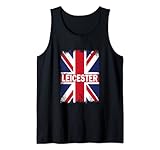 Leicester - Inglaterra ciudad con bandera de Reino Unido Camiseta sin Mangas