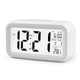 RUIZHI Reloj Despertador Digital 12/24 Horas Reloj de cabecera con Pantalla LCD...