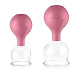 Pulox - Juego de vasos para ventosaterapia (2 unidades, tamaÃ±o grande), color rosa