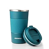 GEMFUL Taza de Café sin BPA Taza de Viaje Aislada Reutilizable Térmica con Funda de...