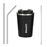 TSKDKIT 380ml Vaso Cafe para Llevar, Vaso Cafe Termico Taza de Viaje Aislada Taza Térmica...